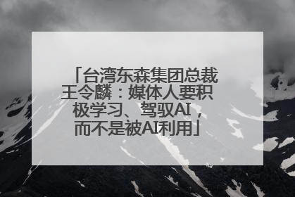 台湾东森集团总裁王令麟：媒体人要积极学习、驾驭AI，而不是被AI利用