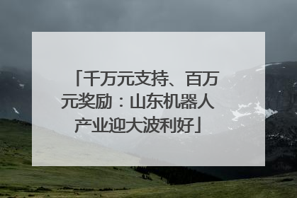 千万元支持、百万元奖励：山东机器人产业迎大波利好