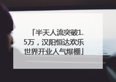 半天人流突破1.5万，汉阳恒达欢乐世界开业人气爆棚