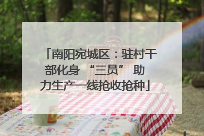 南阳宛城区：驻村干部化身 “三员” 助力生产一线抢收抢种