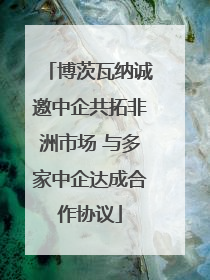 博茨瓦纳诚邀中企共拓非洲市场 与多家中企达成合作协议