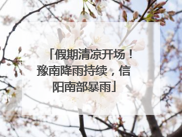 假期清凉开场！豫南降雨持续，信阳南部暴雨
