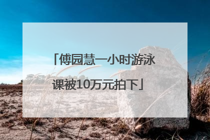 傅园慧一小时游泳课被10万元拍下