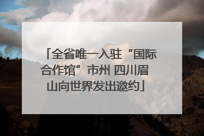 全省唯一入驻“国际合作馆”市州 四川眉山向世界发出邀约