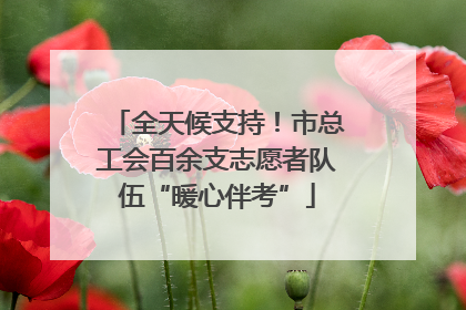 全天候支持！市总工会百余支志愿者队伍“暖心伴考”