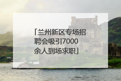兰州新区专场招聘会吸引7000余人到场求职