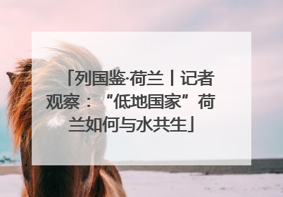 列国鉴·荷兰丨记者观察：“低地国家”荷兰如何与水共生