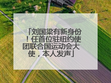 刘国梁有新身份！任首位驻纽约使团联合国运动会大使，本人发声