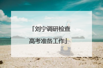 刘宁调研检查高考准备工作