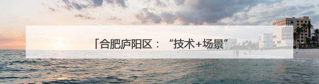 合肥庐阳区：“技术+场景”创新模式助力城市商业再升级