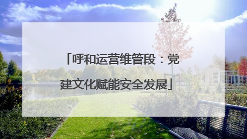 呼和运营维管段：党建文化赋能安全发展