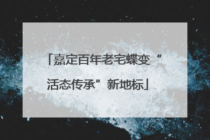 嘉定百年老宅蝶变“活态传承”新地标