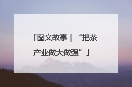 图文故事｜“把茶产业做大做强”