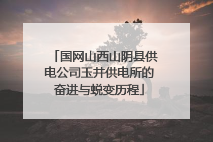 国网山西山阴县供电公司玉井供电所的奋进与蜕变历程