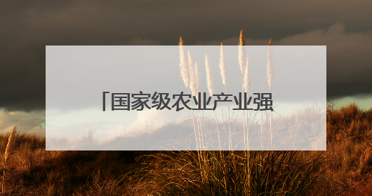 国家级农业产业强镇，这个镇上榜！