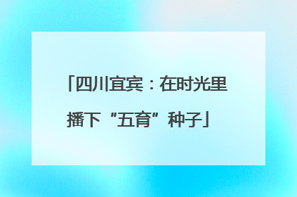 四川宜宾：在时光里播下“五育”种子