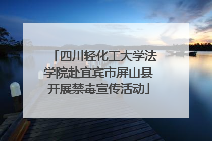 四川轻化工大学法学院赴宜宾市屏山县开展禁毒宣传活动