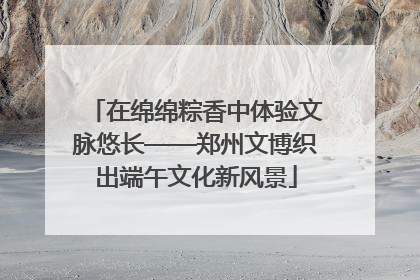 在绵绵粽香中体验文脉悠长——郑州文博织出端午文化新风景