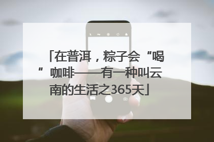 在普洱，粽子会“喝”咖啡——有一种叫云南的生活之365天
