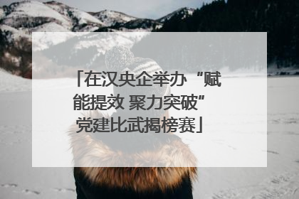 在汉央企举办“赋能提效 聚力突破”党建比武揭榜赛