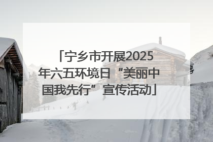 宁乡市开展2025年六五环境日“美丽中国我先行”宣传活动