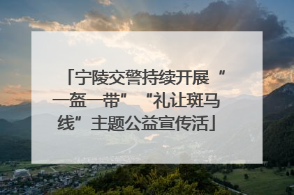 宁陵交警持续开展“一盔一带”“礼让斑马线”主题公益宣传活