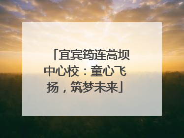 宜宾筠连蒿坝中心校：童心飞扬，筑梦未来