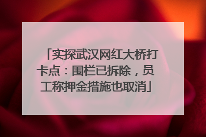 实探武汉网红大桥打卡点：围栏已拆除，员工称押金措施也取消