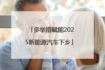 多举措赋能2025新能源汽车下乡