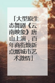 大型原生态舞剧《云南映象》唐山上演，百年商街焕新点燃城市艺术激情