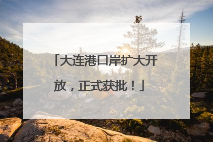 大连港口岸扩大开放，正式获批！