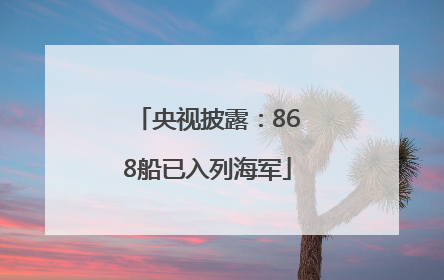 央视披露：868船已入列海军