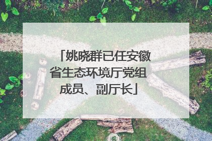姚晓群已任安徽省生态环境厅党组成员、副厅长