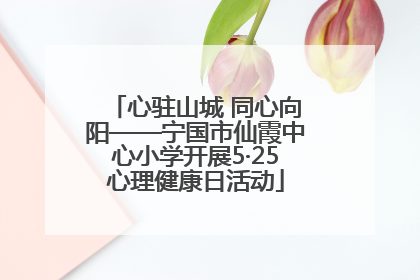 心驻山城 同心向阳——宁国市仙霞中心小学开展5·25心理健康日活动