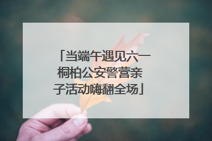 当端午遇见六一 桐柏公安警营亲子活动嗨翻全场