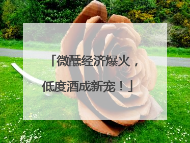 微醺经济爆火，低度酒成新宠！