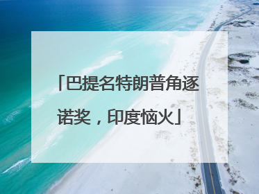 巴提名特朗普角逐诺奖，印度恼火