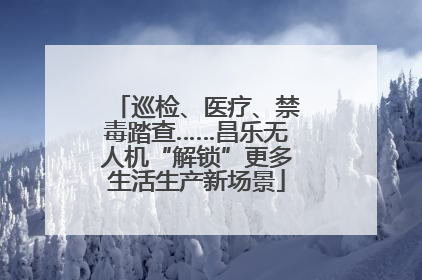 巡检、医疗、禁毒踏查……昌乐无人机“解锁”更多生活生产新场景