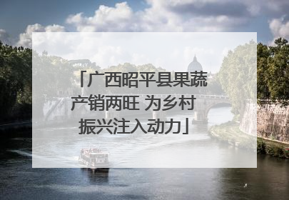 广西昭平县果蔬产销两旺 为乡村振兴注入动力