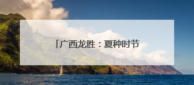广西龙胜：夏种时节 梯田之上农耕忙