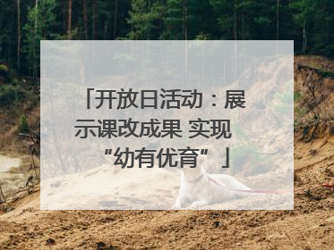 开放日活动：展示课改成果 实现“幼有优育”