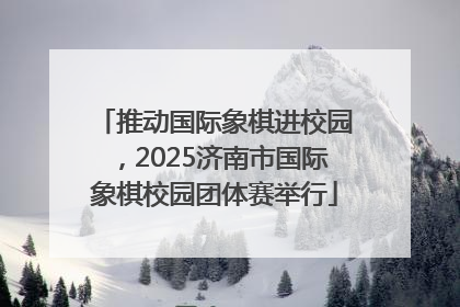 推动国际象棋进校园，2025济南市国际象棋校园团体赛举行
