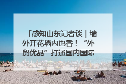 感知山东记者谈｜墙外开花墙内也香！“外贸优品”打通国内国际市场“旋转门”