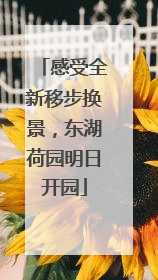 感受全新移步换景，东湖荷园明日开园
