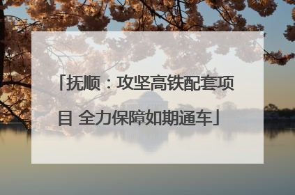 抚顺：攻坚高铁配套项目 全力保障如期通车