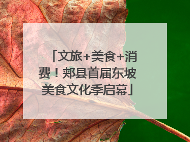 文旅+美食+消费！郏县首届东坡美食文化季启幕