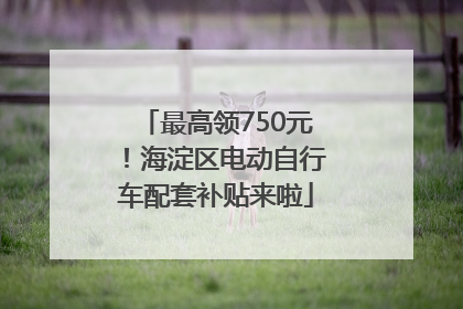 最高领750元！海淀区电动自行车配套补贴来啦