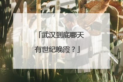 武汉到底哪天有世纪晚霞？