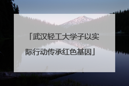 武汉轻工大学子以实际行动传承红色基因
