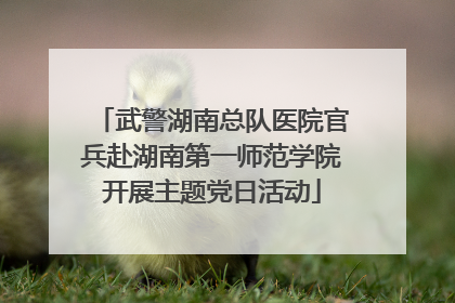 武警湖南总队医院官兵赴湖南第一师范学院开展主题党日活动